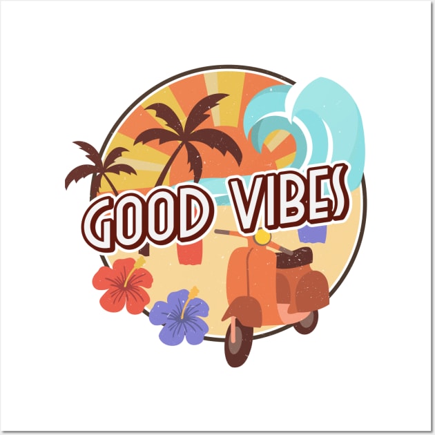 Island Style Good Vibes Shirt Wall Art by Hayden Mango Collective 